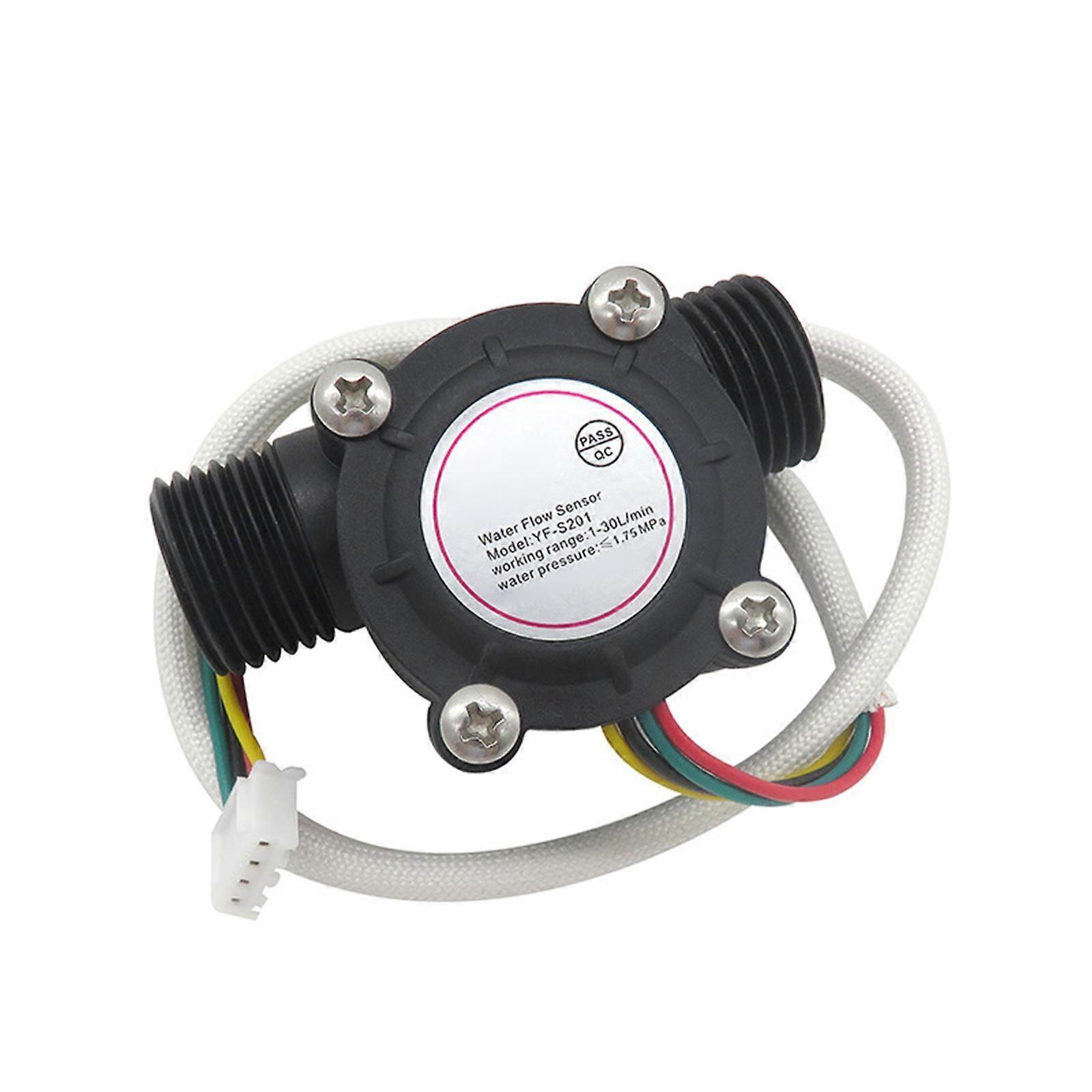 YF-S201 Water Flows Sensors 1.75MPa Flows Sensors 3.5-24V G1/2inch Water Control Liquid Flowmeter Counter Sensors Replacement Multicolor