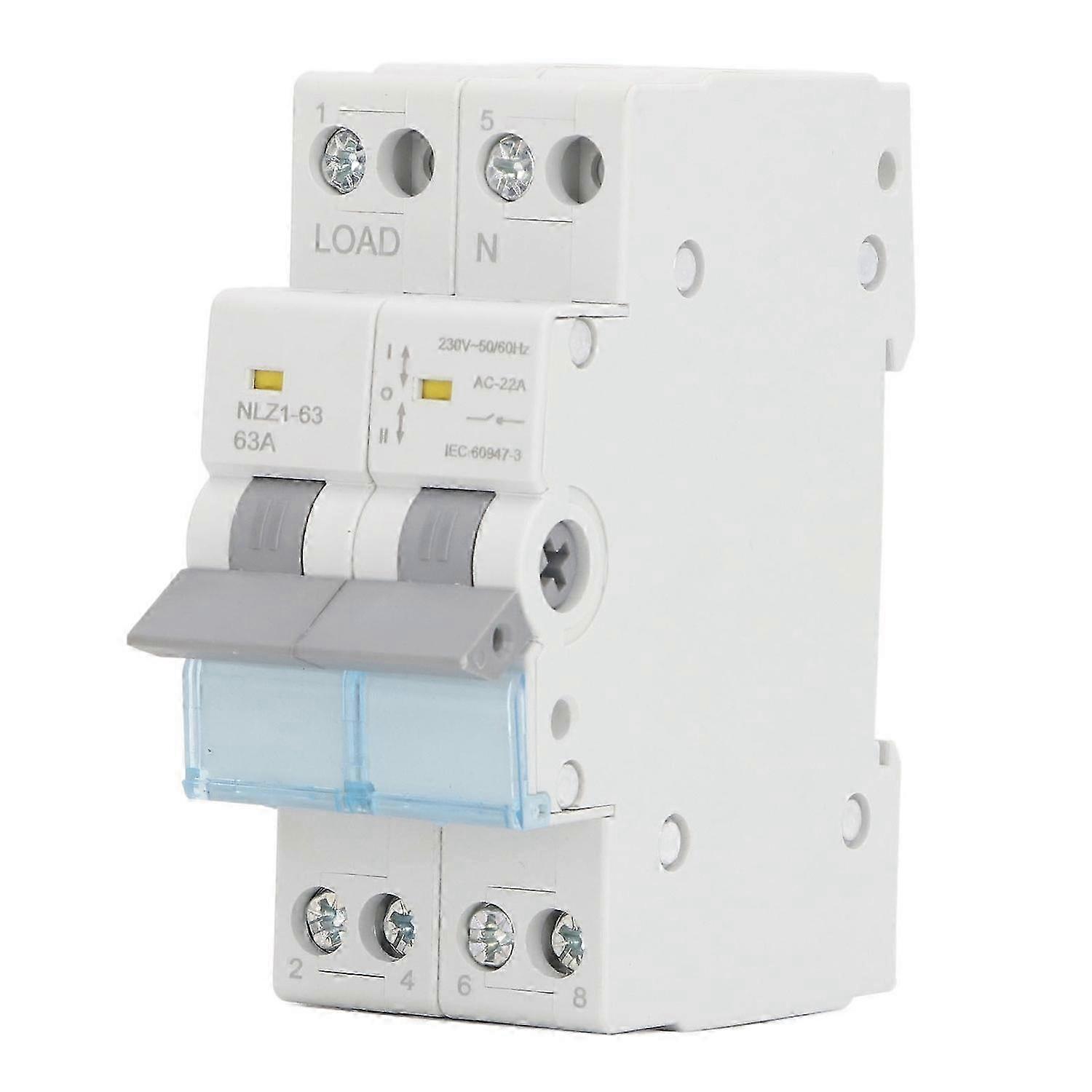 63A manual transfer switch for 230VAC dual power with circuit break