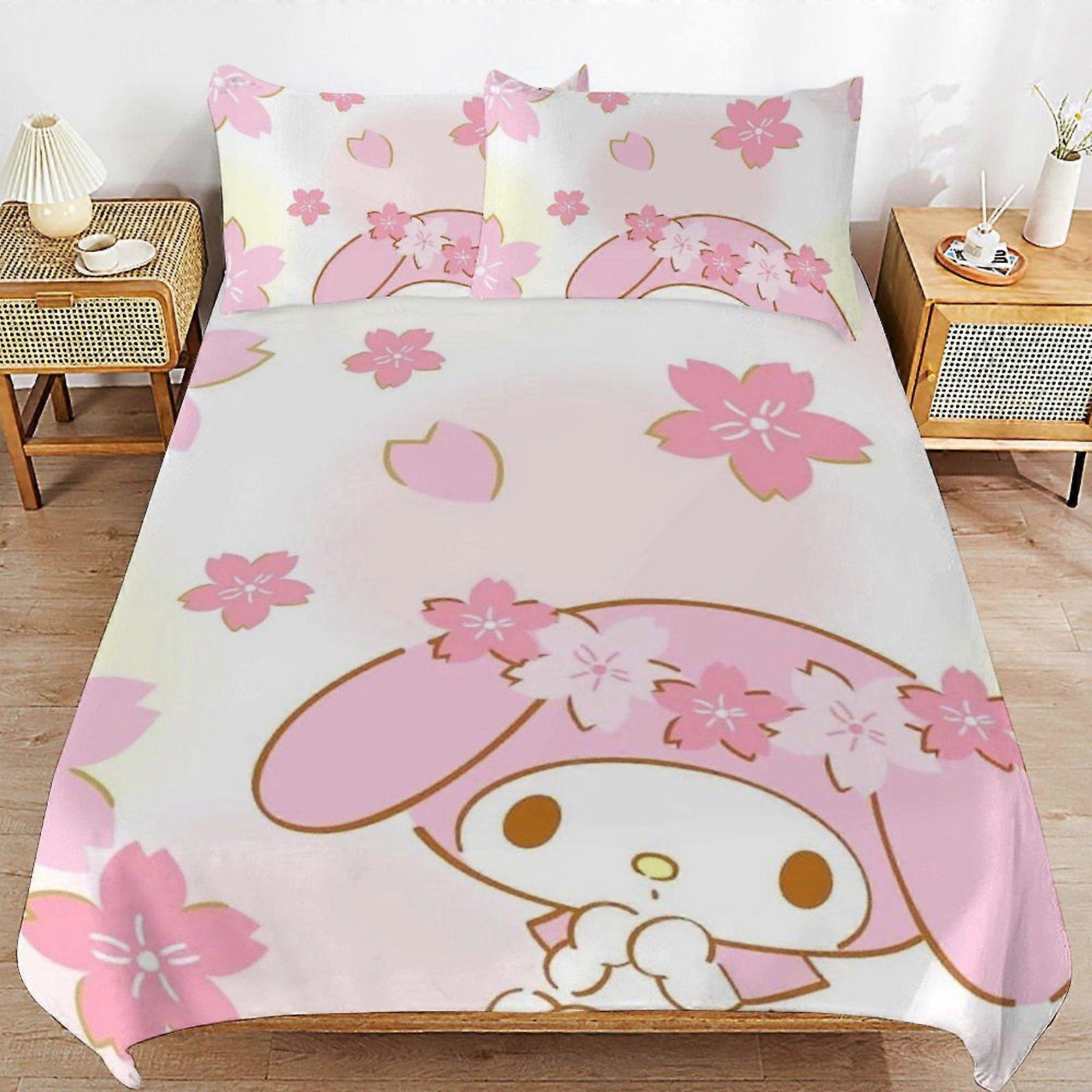 W156 Sanrio Bedding Solution Soft Texture Smooth Finish Cozy Zipper Duvet Cover Sets for Family Sleep M156