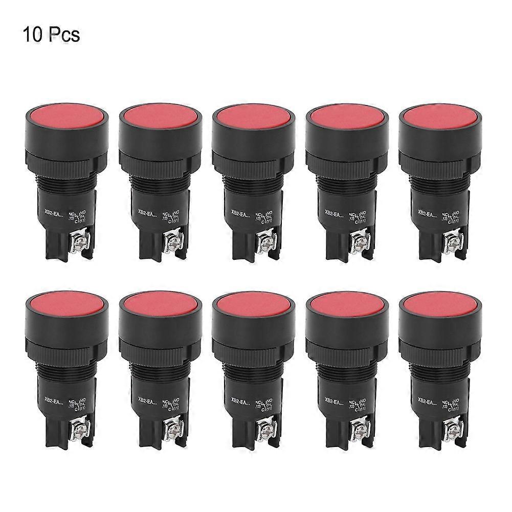 10 Pcs Push Button XB2-EA Serial Control Switch 660V 10A Reset ButtonRed XB2-EA145