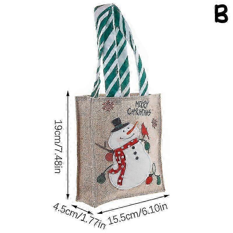 Snowman Gift Bag Deer Christmas Decor Hand Package Christmas Handbag Christmas