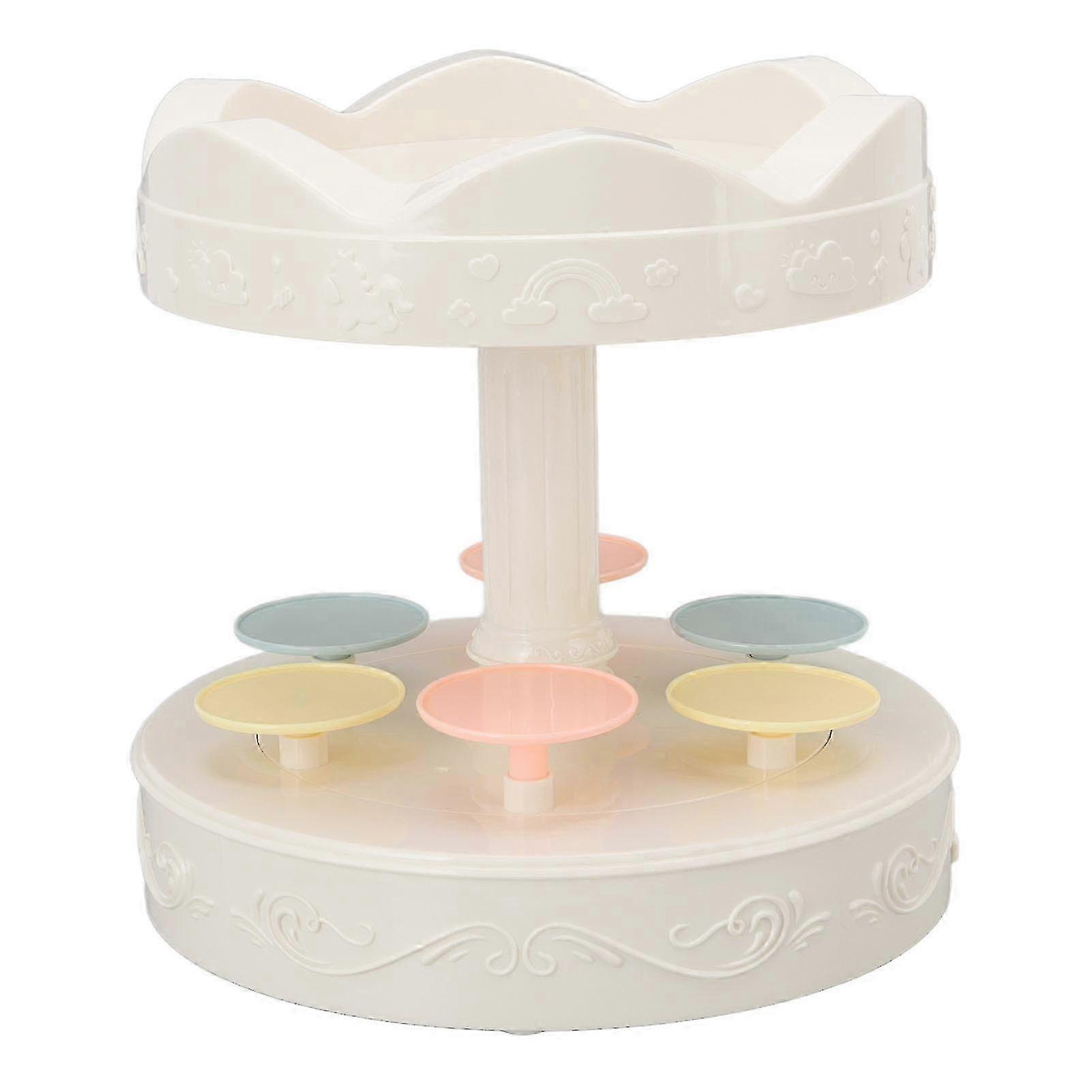 Automatic Rotating Double Layer Dessert Display Stand for Cupcakes