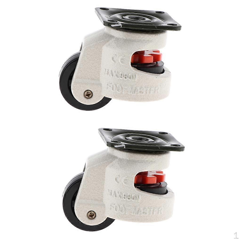 2Pcs Nylon Alloy Wheels Leveling Rollers Flexible Low Noise Caster