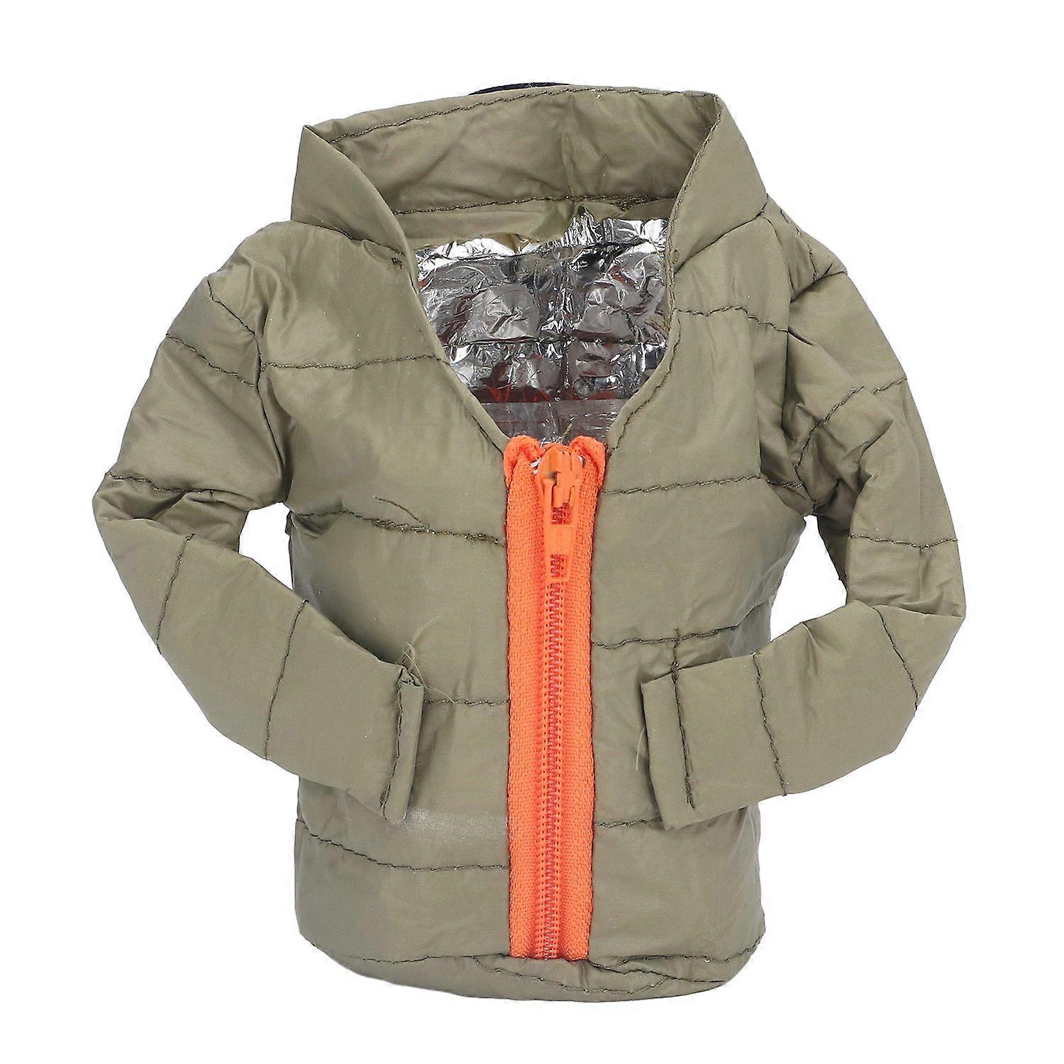 Drink Beer Clothes Cold Insulation Double Layer Beer Insulation Covers for Soda Beer BeverageGreen (