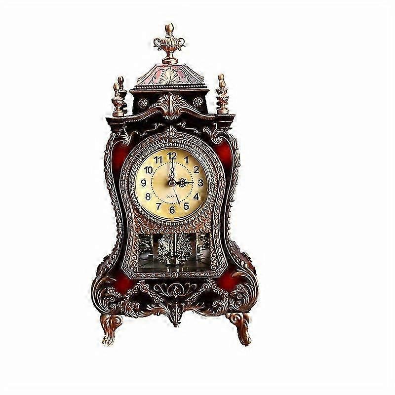 Antique table clock living room decoration clock silent sweep second watch time