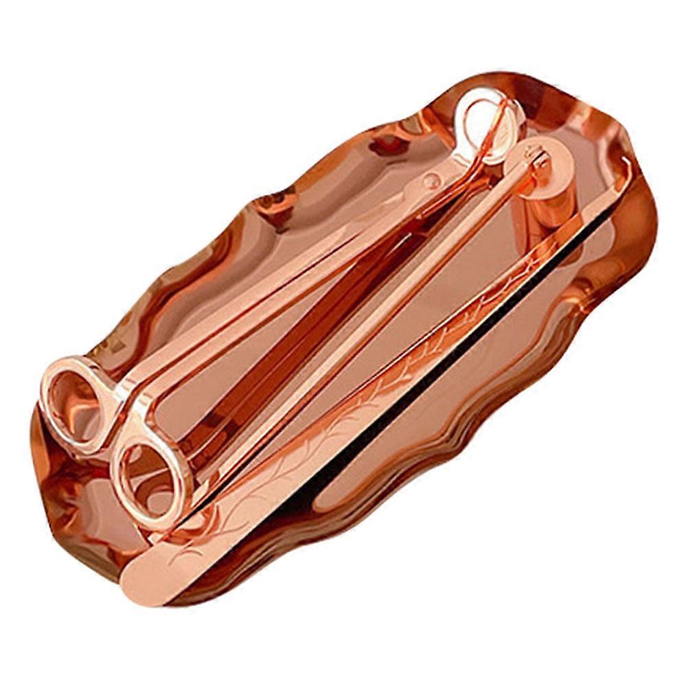 Golden Candle Tools Set Wick Trimmer Snuffer Dipper with Tray 1Set