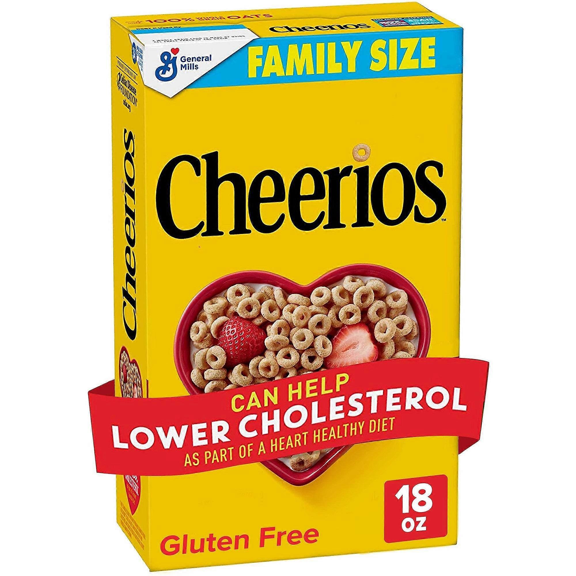 جنرال ميلز بحجم عائلي Cheerios حبوب الإفطار الكاملة الشوفان الحبوب ، 18 أوقية