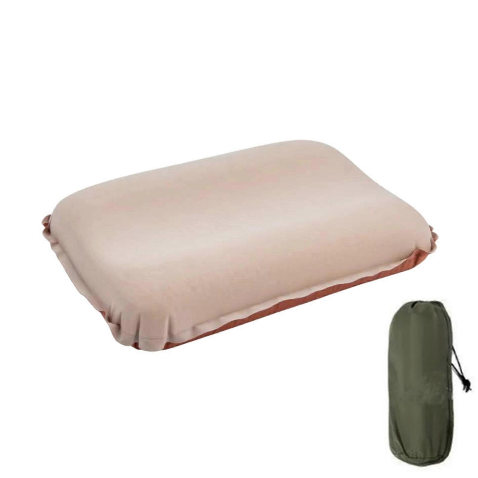 Dense Stadium Pillow With Against Slip Bottom Auto Inflation Plan Permanent Memory Spume For Bleachers Camping Beach  White