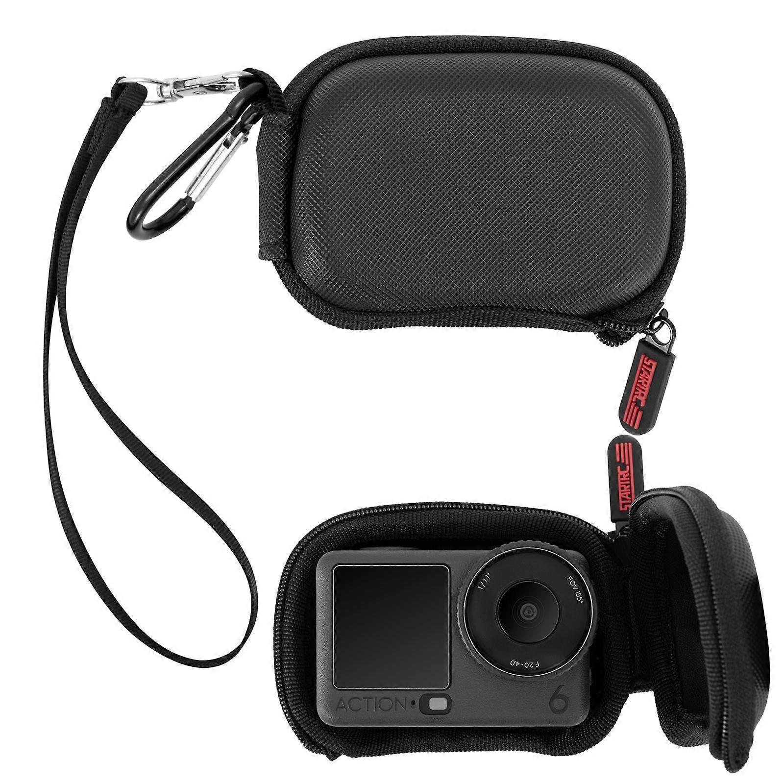 For DJI Osmo Action 6 STARTRC Camera PU Carry Box Storage Bag (Black)