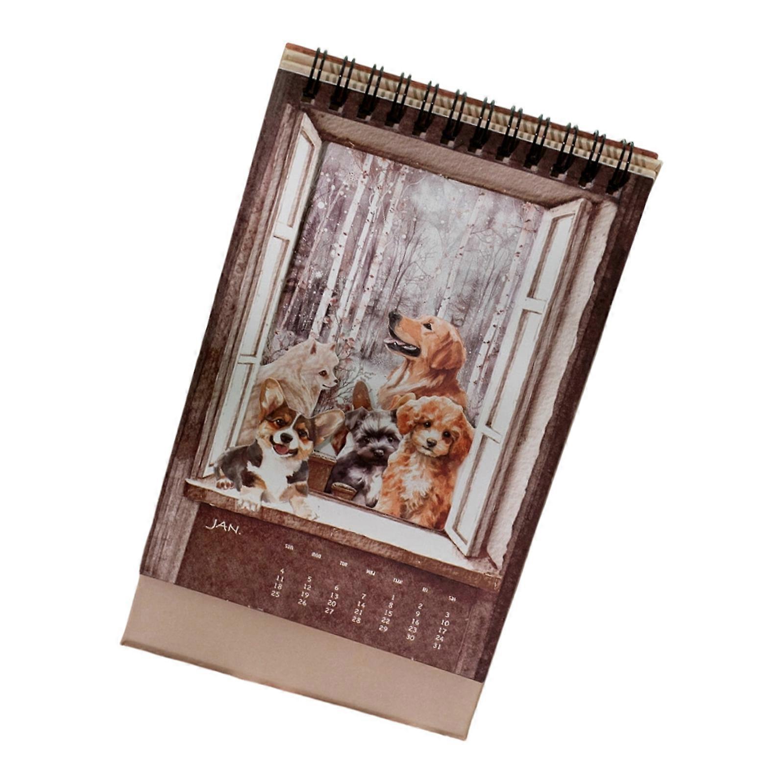 Retro Paper Calendar Board with Memos Clip Daily Planner Paper Texture Suitable for Study Workstation Organization Multicolor