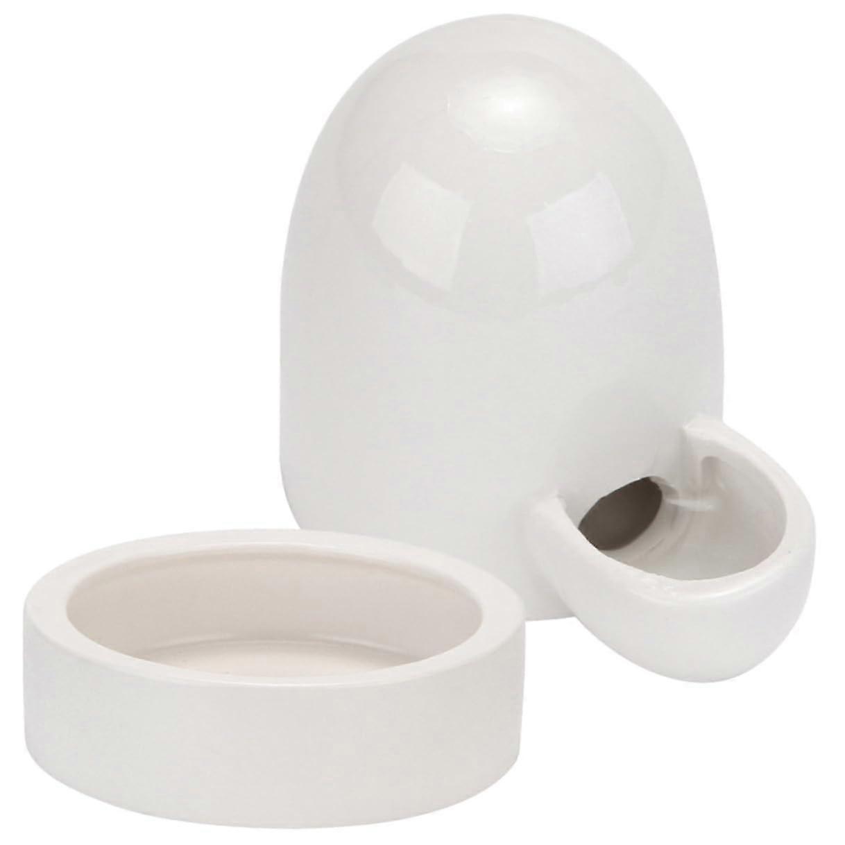 Chicken Feeder and Waterer Set with Large Round Bowl Easy Clean Outdoor Poultry Drinker for Hens Ducks Chicks