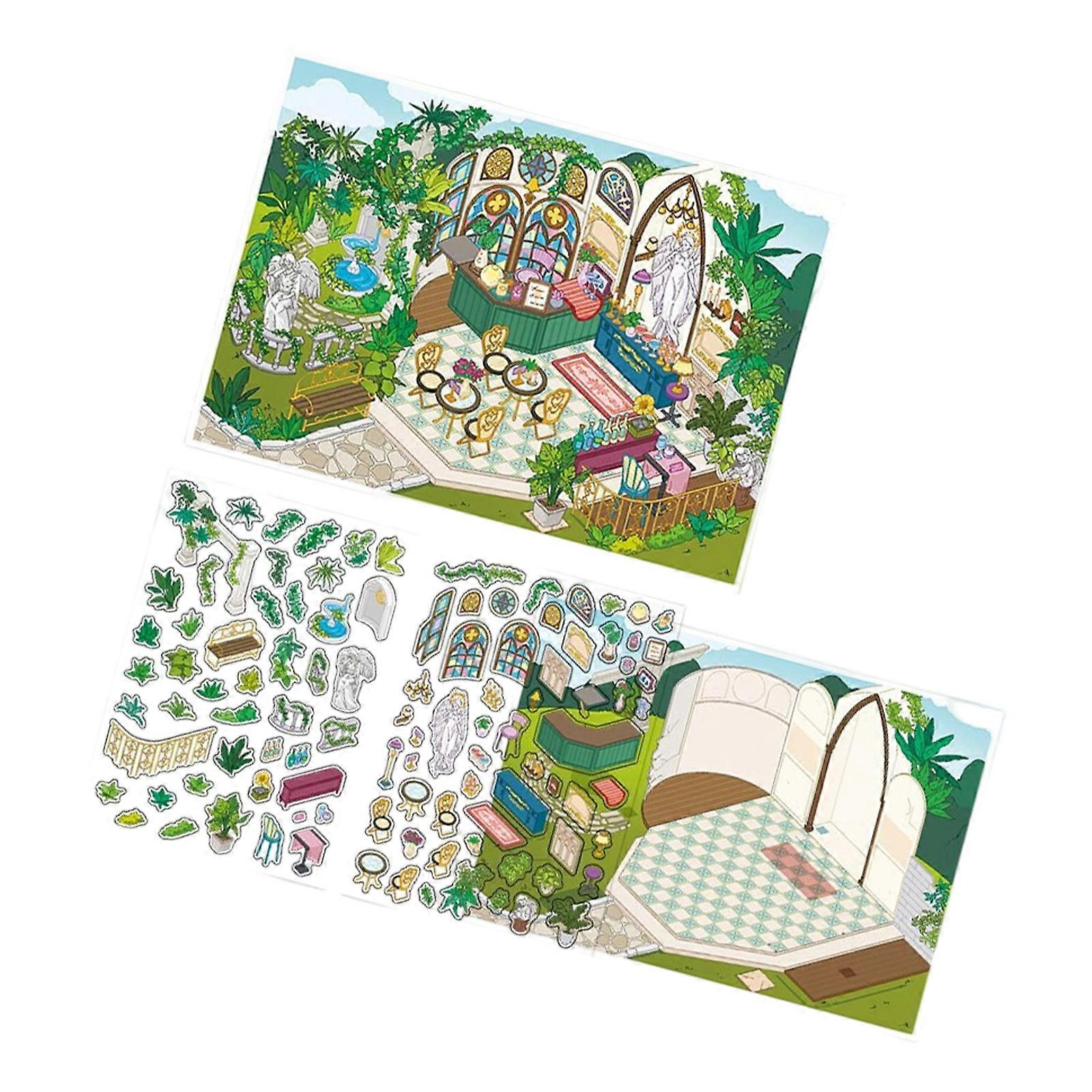 Reusable Scene Labels Decorative Sticker Suitable for Office Nursery Classroom PET Craft Sticker Multiple Theme Option Multicolor