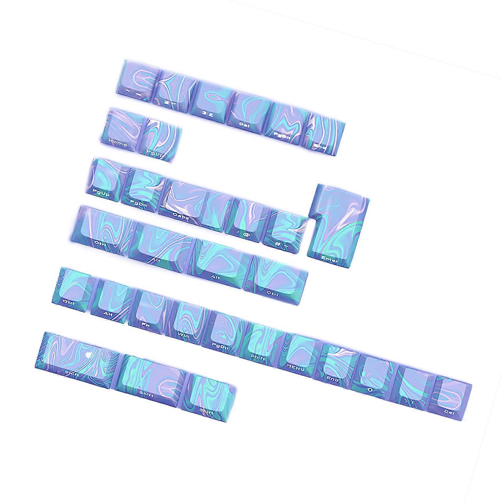 PBT 136Keys Kycaps Customizable Backlight Keyboard Keycap Set with Comfortable Height For Mechanical Keyboards Multicolor