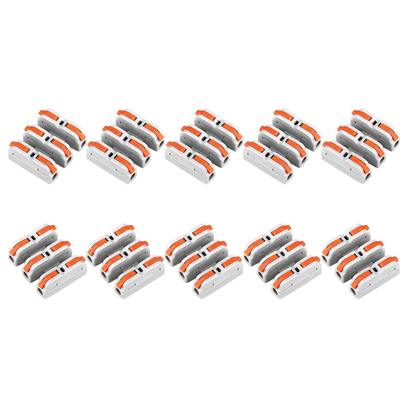 10Pcs Compacts Splices Insulated Terminals Quickly Connect Wire Splices Connectors Push-in Home Terminals Block Wire Splitters  Orange
