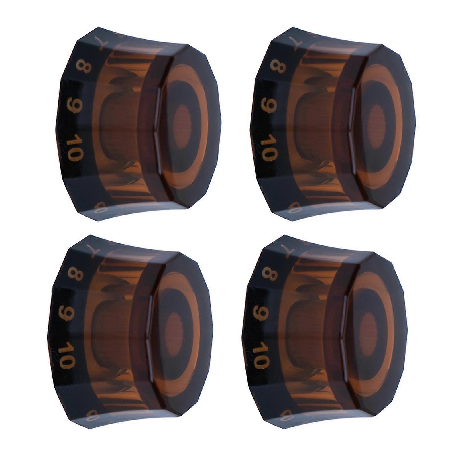 Guitar Top Hat Knobs Volumes Control Knobs Turning Knobs Guitar Potentiometer Knobs Guitar Turner Knobs Replacements  Light brown