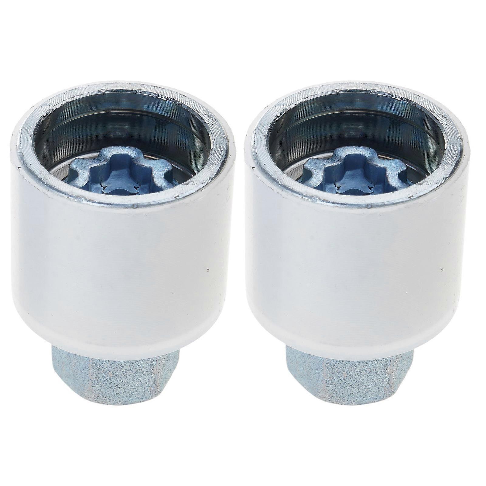 17mm Vehicle Wheel Nut Socket Wrench 2PCS High Strength Steel Security Locking Tool Suitable for Tire Replacement Tasks Multicolor