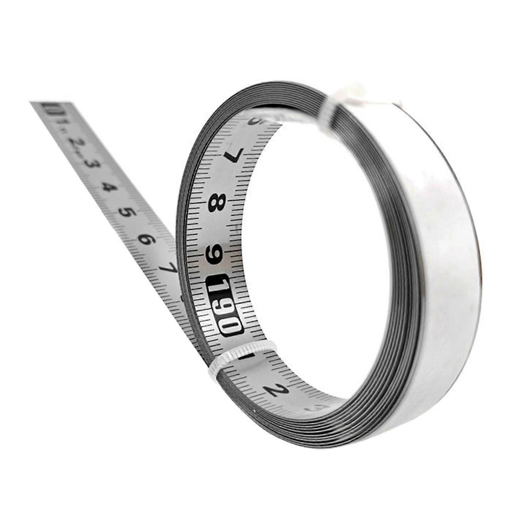 סולם עץ דבק נירוסטה - סרט דבק מודד סרגל מתכת עם דבק, C-100c