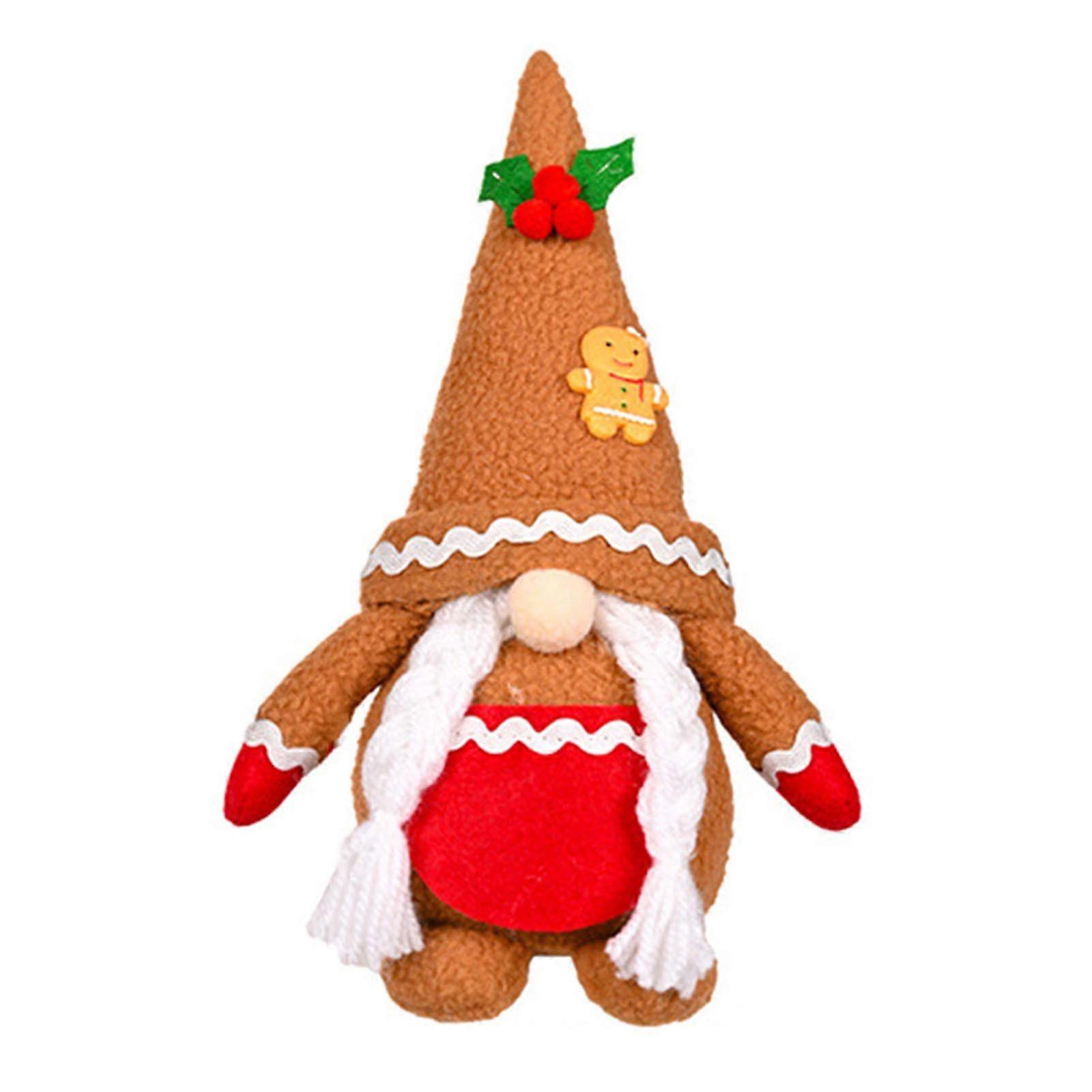 Festive Plush Gnome Ornaments for Doll Christmas Tree