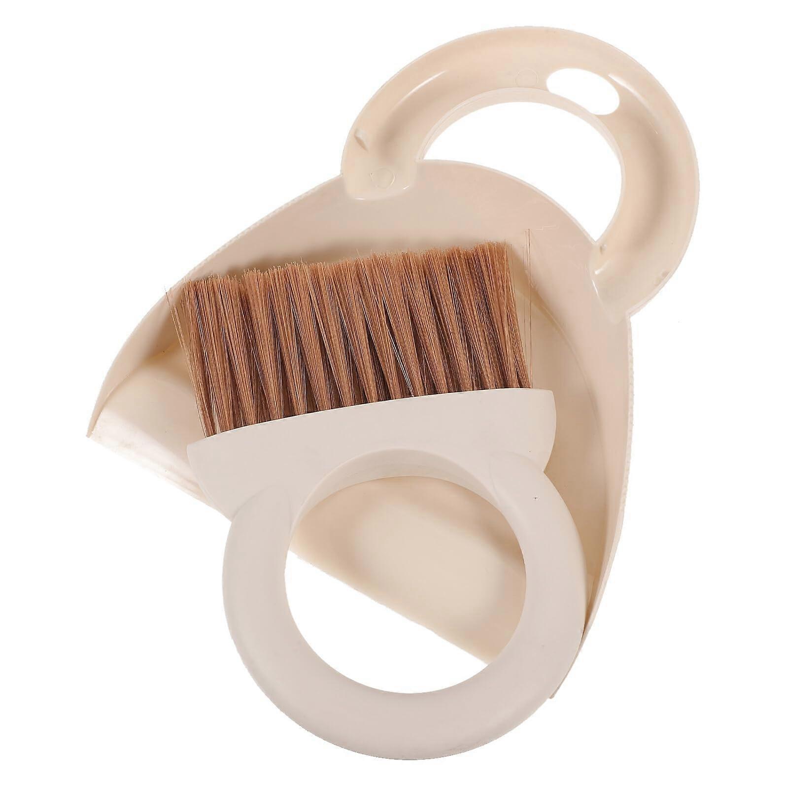 Mini Dustpan and Brush Set for Desk Keyboard Sofa Kitchen Cleaning, Compact Plastic Handheld Broom