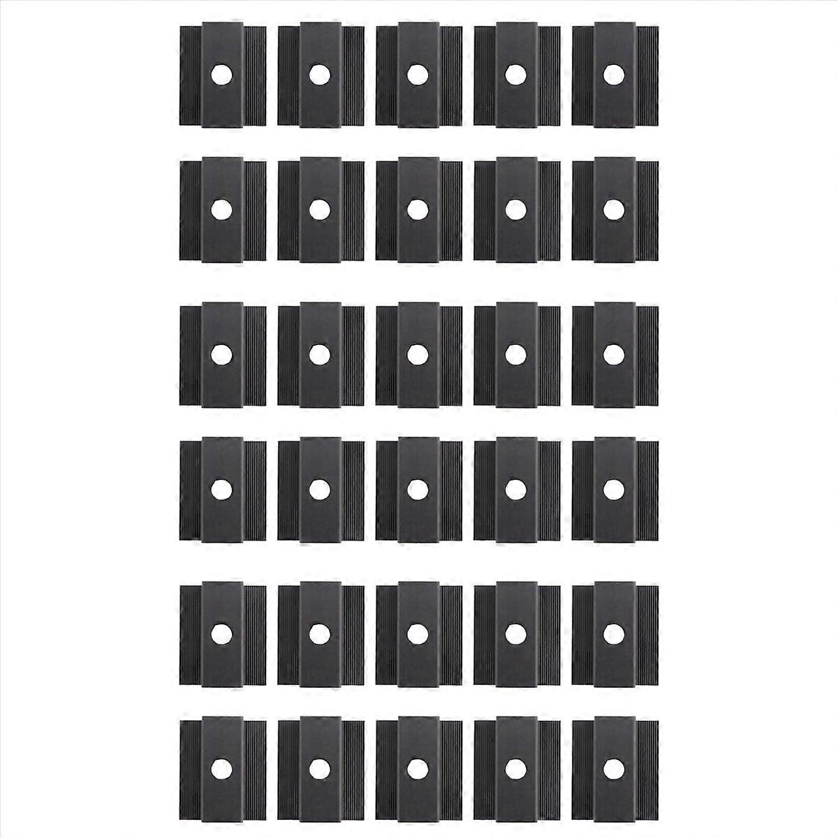 30 x Centre Clamp PV Solar Panels, Black, Module Clamp for All Frame Heights, Solar Panels Bracket f