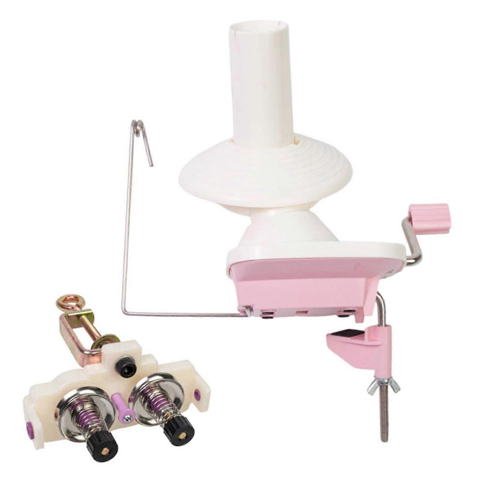 2 in 1 Manual Yarn Cake Winder Easy to Install Yarn Winder Yarn Spinner Practical Household Weaving Tool for Crocheting Multicolor