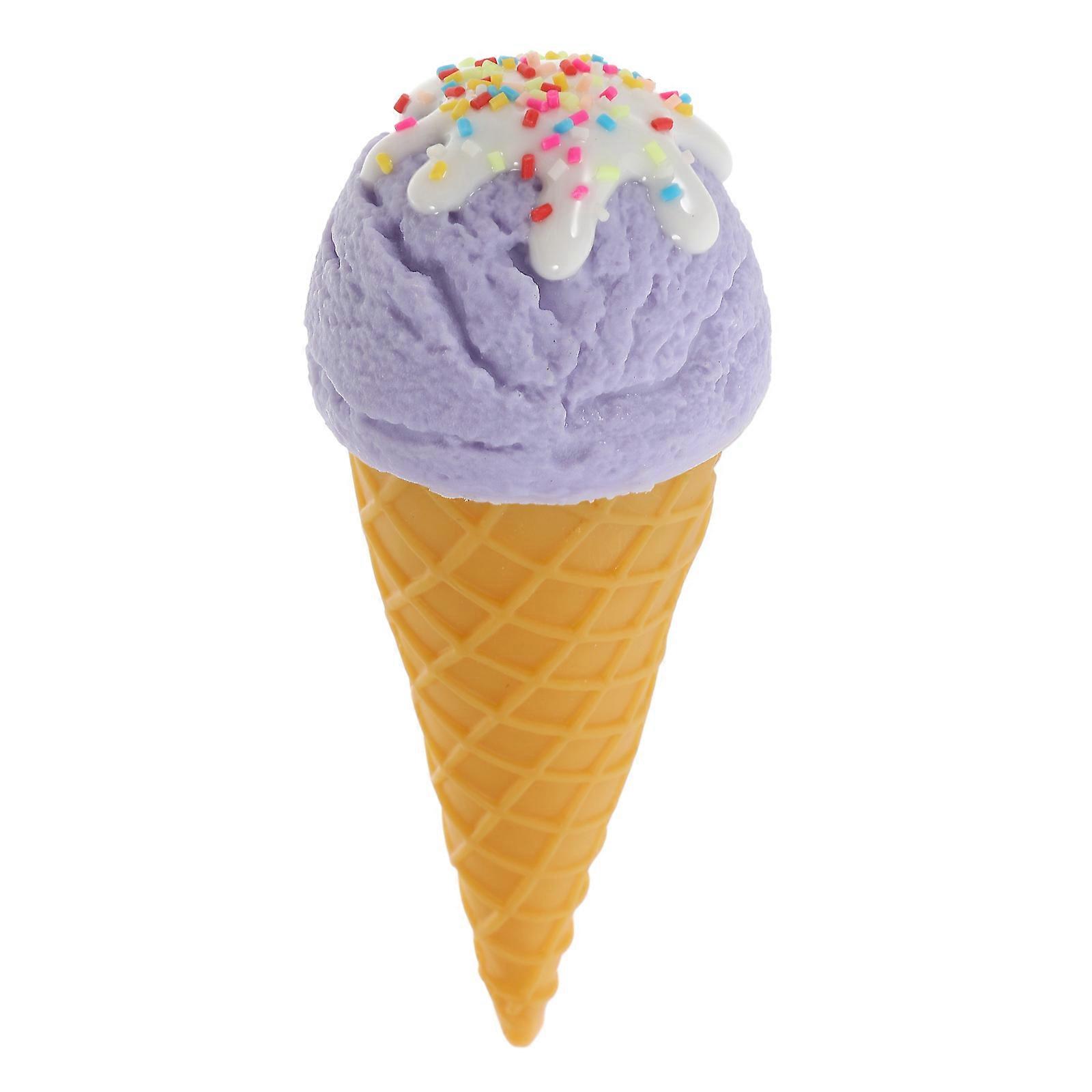 Ice Cream Cone Model Window Display Shop Window Display Lavender 5.89X2.16X2.16in Realistic Design 1Pcs