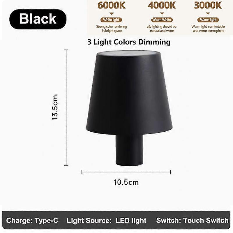 Wine Bottle LED Wireless Table Lamp 2000mAh 7 Colors Dimmable RGB USB Rechargeable Dining Table Lights Beverage Lamp Top touch