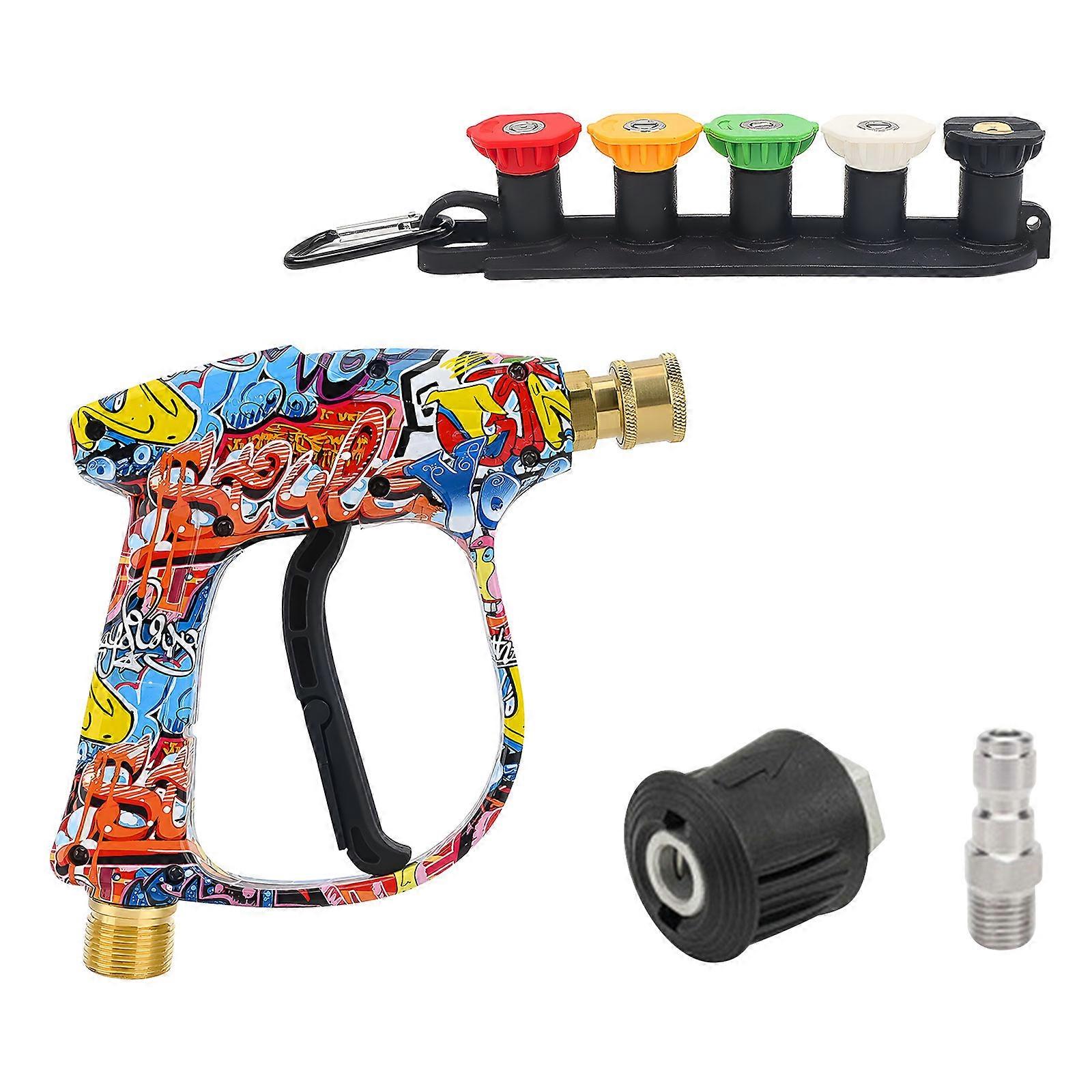 High Efficiency Pressure Washer System Copper Core Technology 5 Attachments For Car Concrete Vehicles Building Exteriors Multicolor