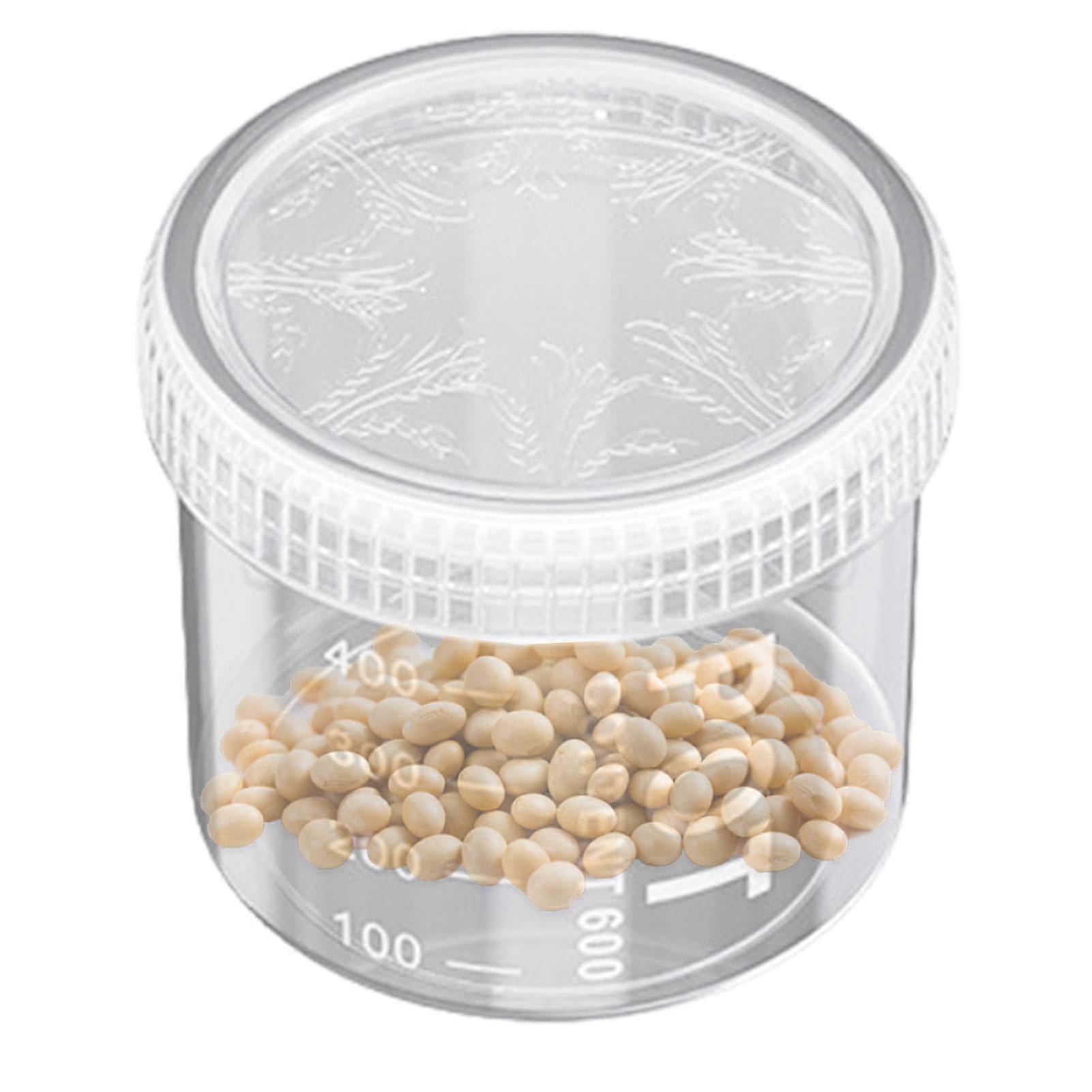 Rice Storage Barrel 600 Ml - Transparent Moisture Resistant Food Grade Grain Container for Corn and Grains