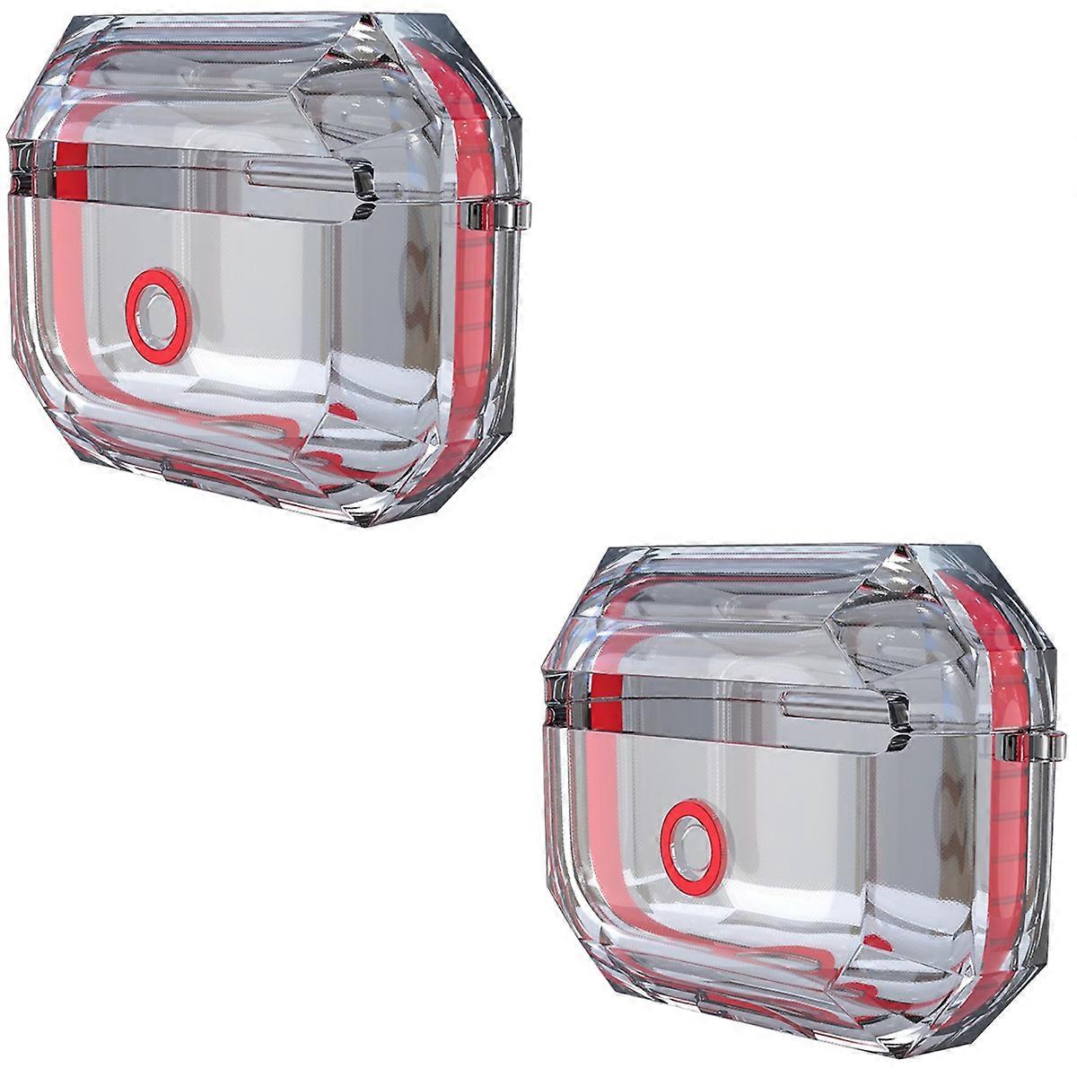 2 PCS Earphone Protector Case Compatible for compatible with Airpods 3 Anti-fall Protective Red