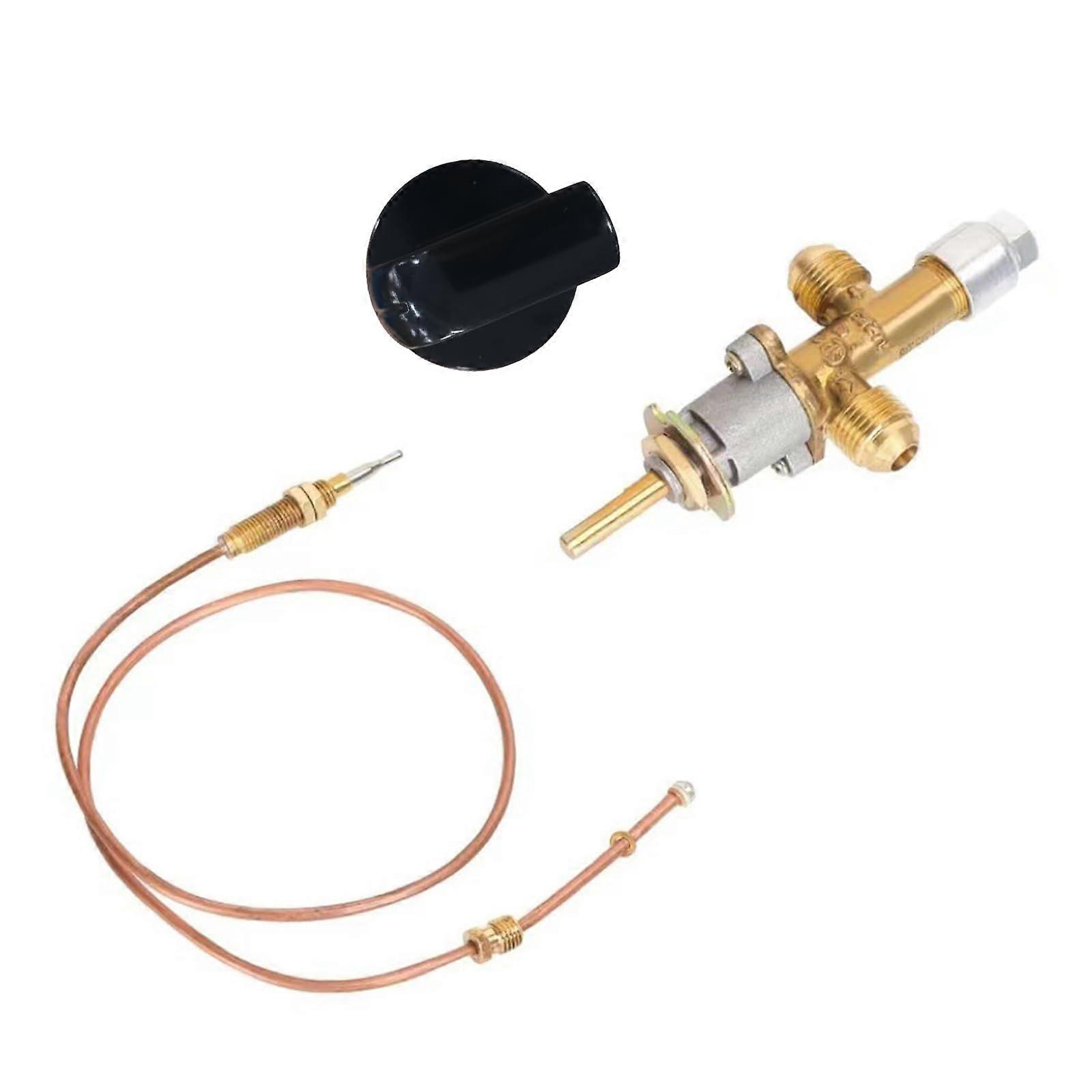 Valves Replacement Set Brass Texture for Outdoor Fireplaces, Flame Control, Heater Maintenance Part