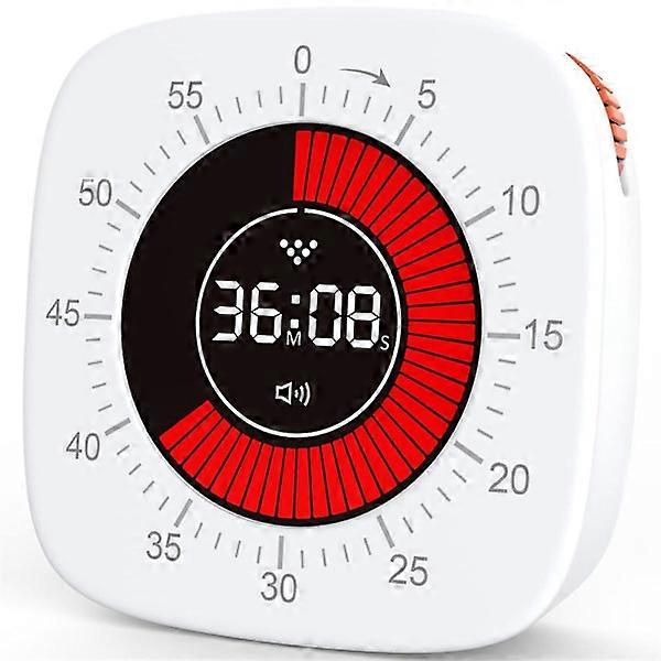 Visual Timer for Kids, Digital Timer with 60-Minute Countdown, Silent Timer for Desk Timer Clock for