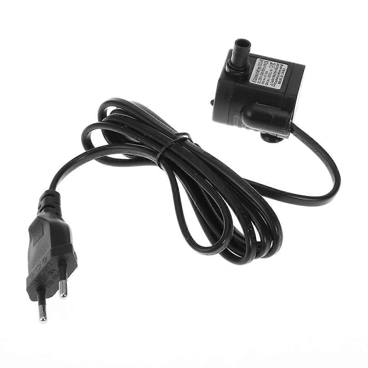 AC 220V-240V 220L / H 4W حوض السمك حوض السمك مضخة مياه غاطسة مع قابس الاتحاد الأوروبي (أسود)