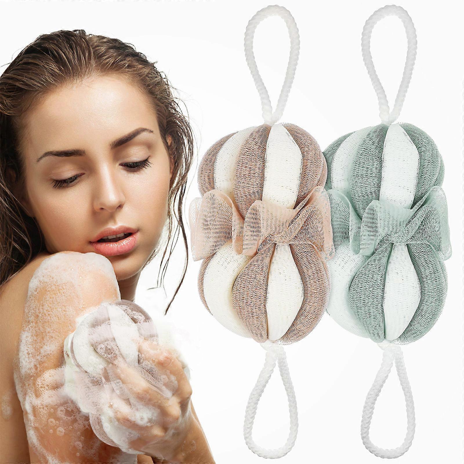 Bath Loofah Shower Sponge for Bathing Use Soft Elastic 2Pcs