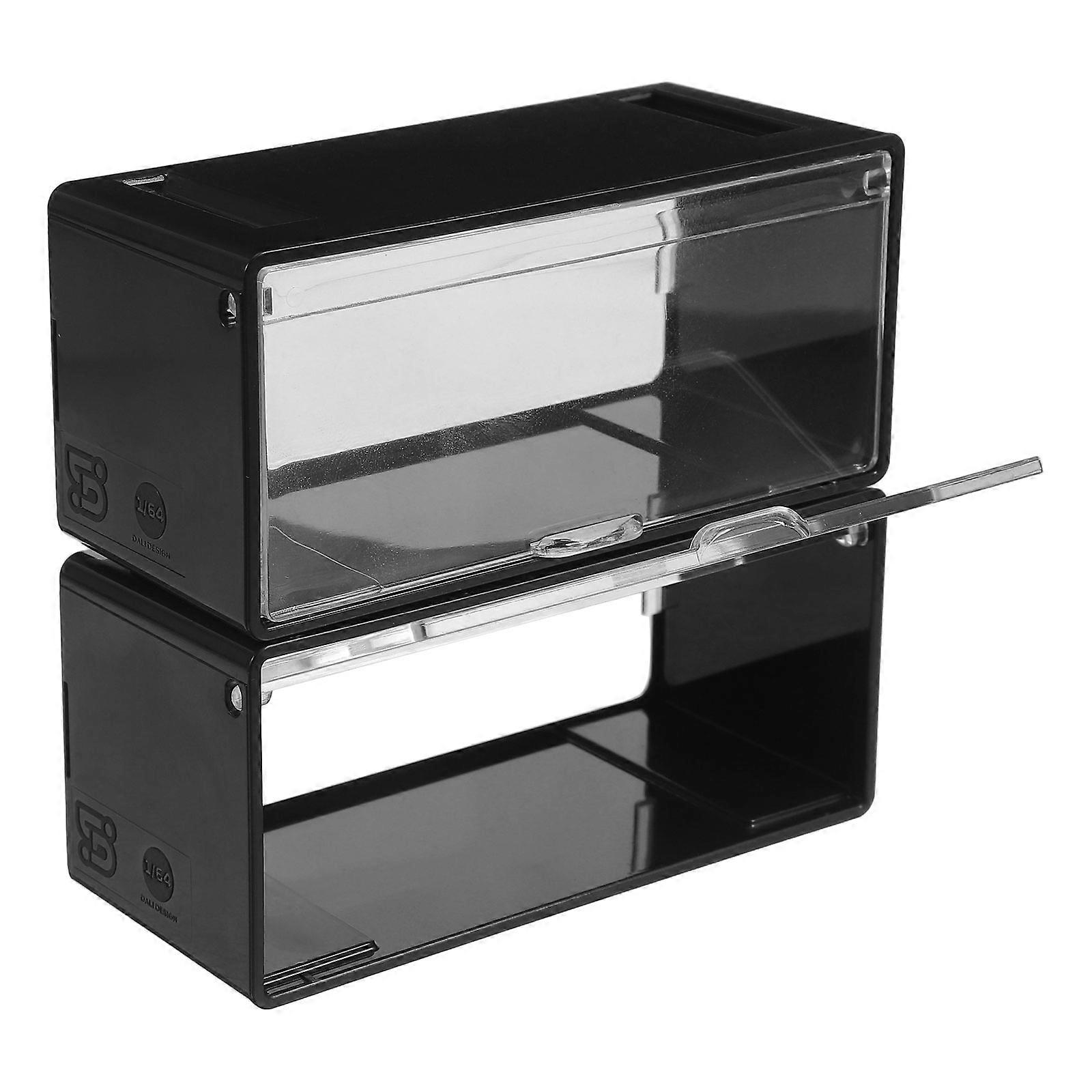 Car Toy Box Toy Car Organizer for 2Pcs Stackable Storage Boxes