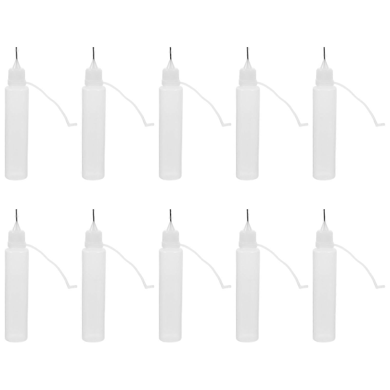 10Pcs Precision Tip Applicator Bottle for Storage with Transparent Glue Bottles