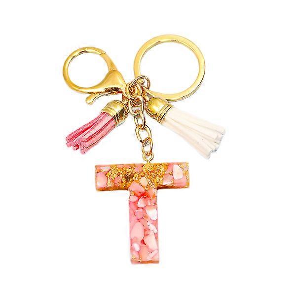 Cute initial keychain AZ letter sparkling glitter keychain PT