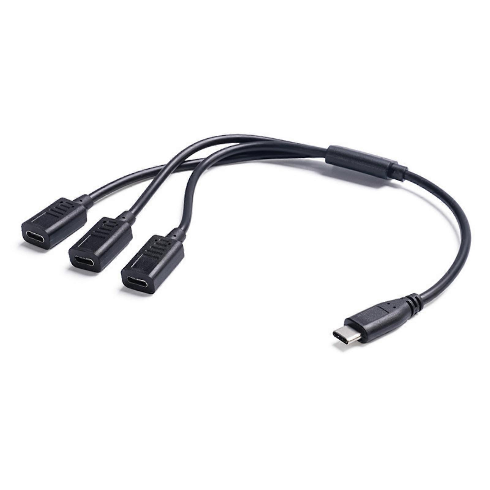 USB C Splitter Adapter for Simultaneous Charging and Data Sync Across Phones Laptops and External Batteries Multicolor