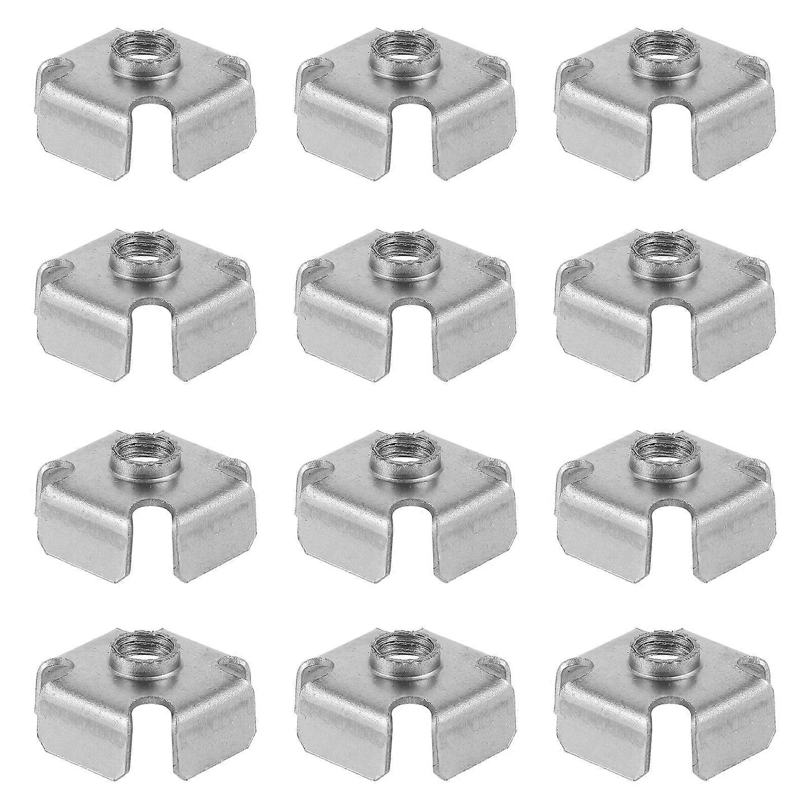 50Pcs Metal Threaded Inserts for Square Tubing Nut Replacement Inserts