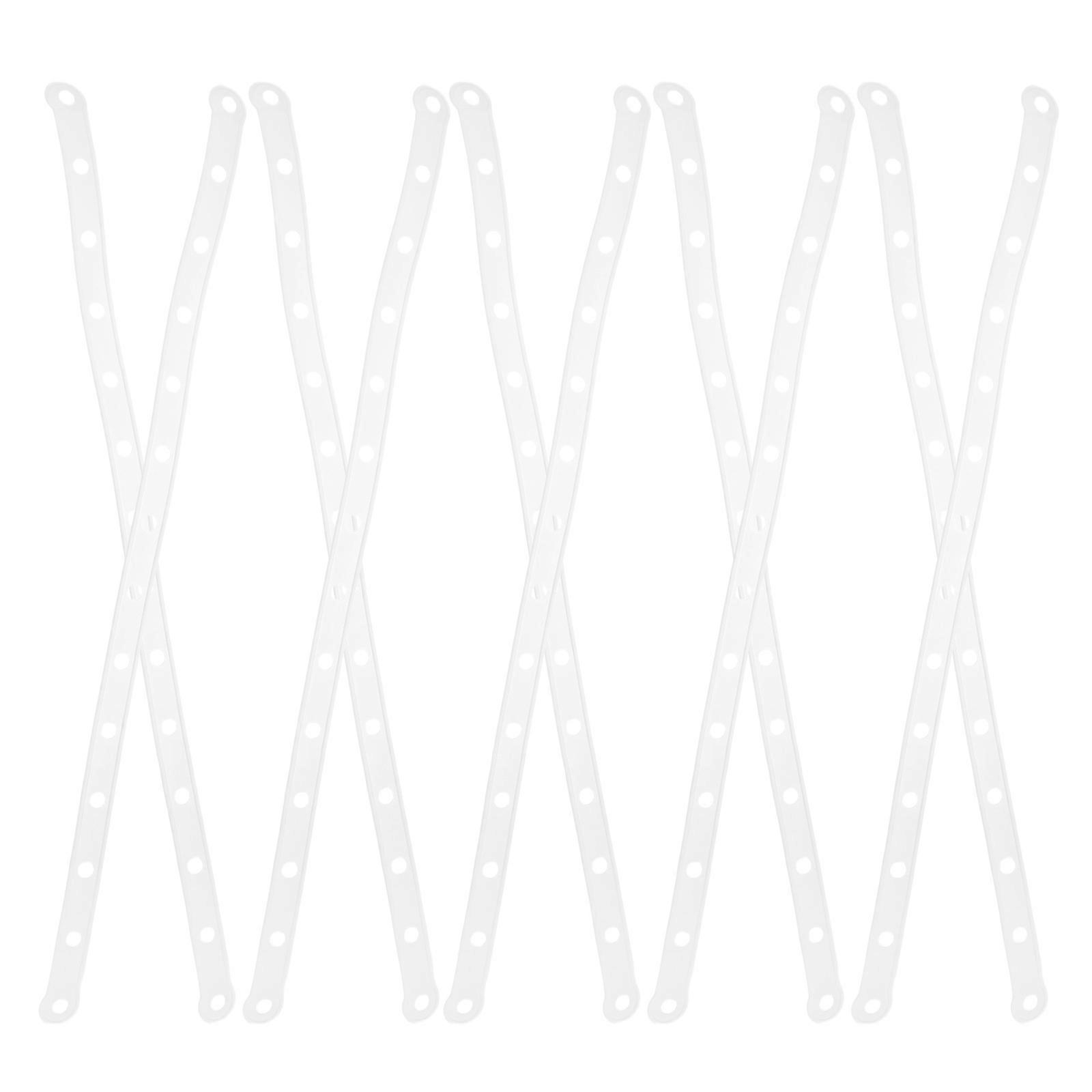 Plastic White Hanger Connector Strips for 10Pcs Garment Display Solutions