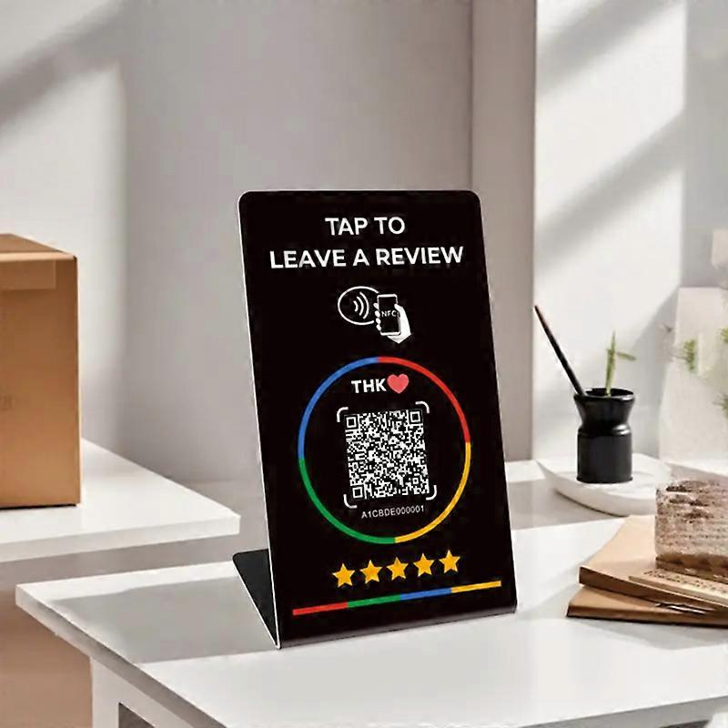 1PCS 13.56mhz Nfc 215 programmable QR code Google Review Card Nfc For Google Comment Review Tap Cards