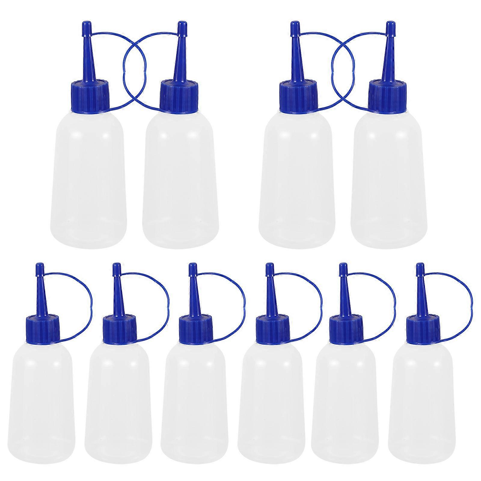 10Pcs Precision Tip Glue Applicator Bottles for Storage Craft Projects with Sturdy Plastic