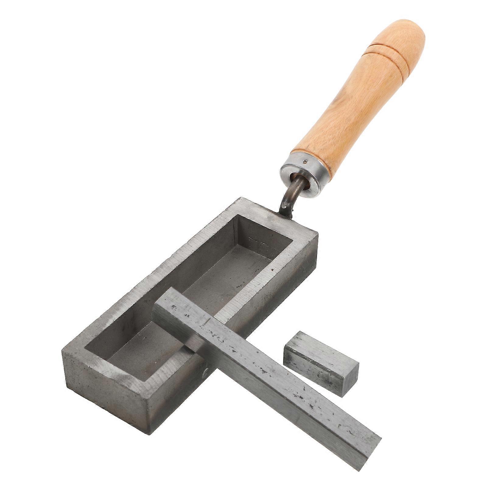 Small Ingot Mold Metal Casting Crucible for Smelting 2Pcs Graphite Molds