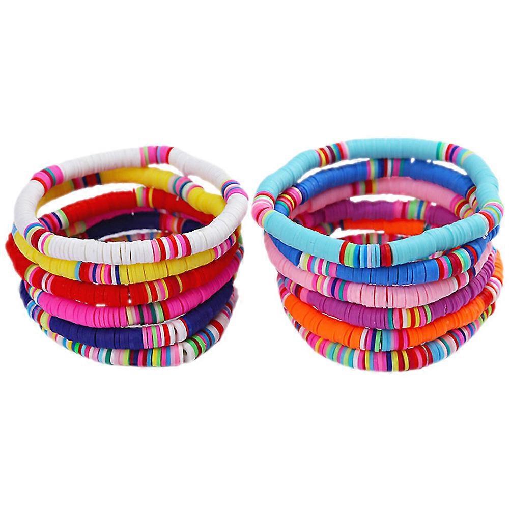 Bead Bracelets Polymer Clay Bracelets for Wrist Decoration 48Pcs