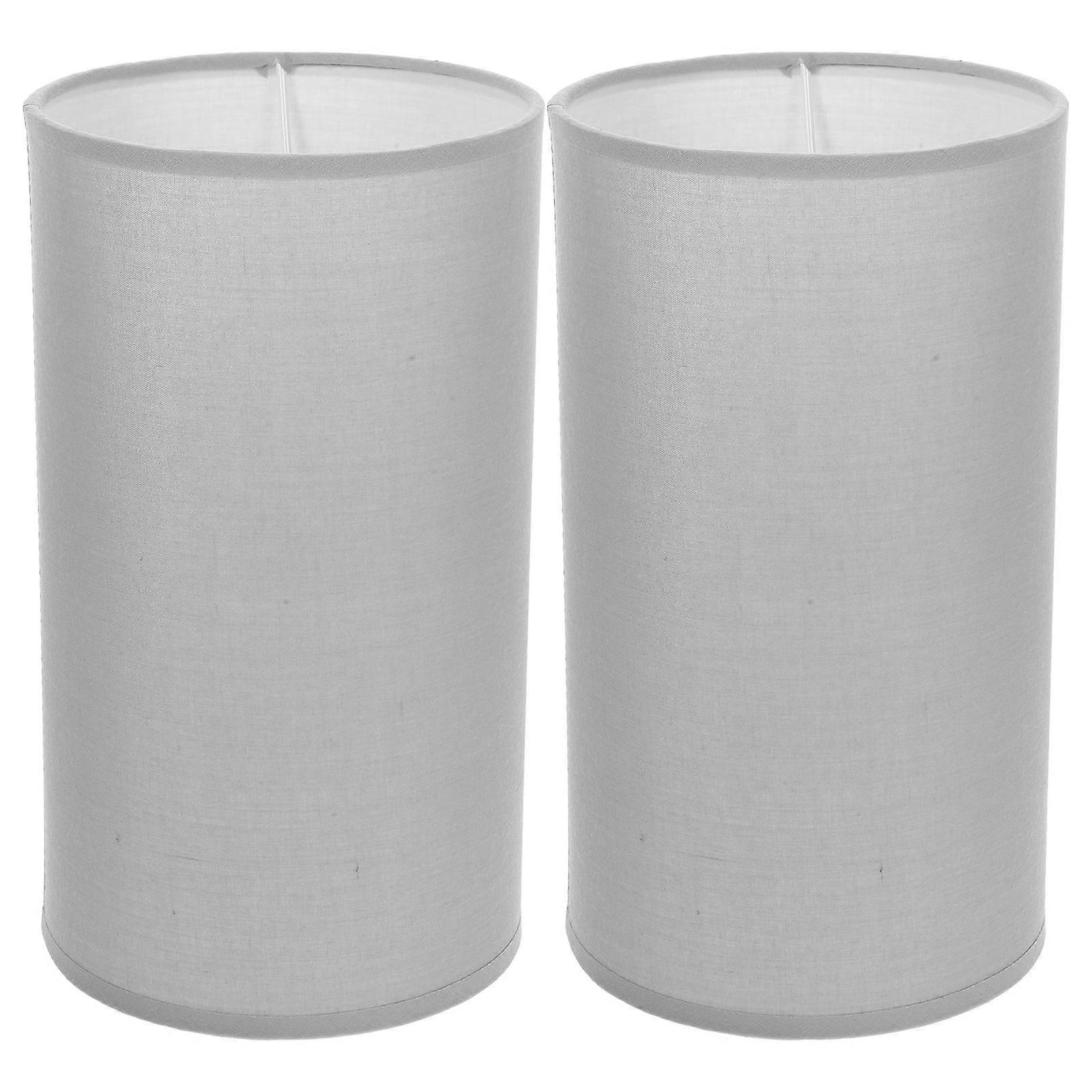 2pcs Replacement Lampshade Cloth Cylinder Lampshade for Table Lamp Floor Light