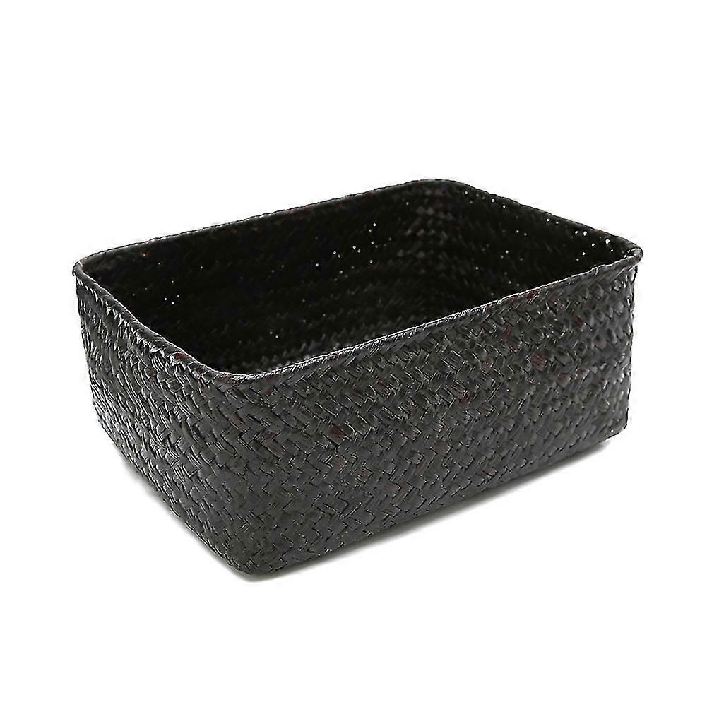Handgemachtes Stroh Getrocknete Blume Obst Topf Korb Rattan Box Candy Kopfhörer Organizer