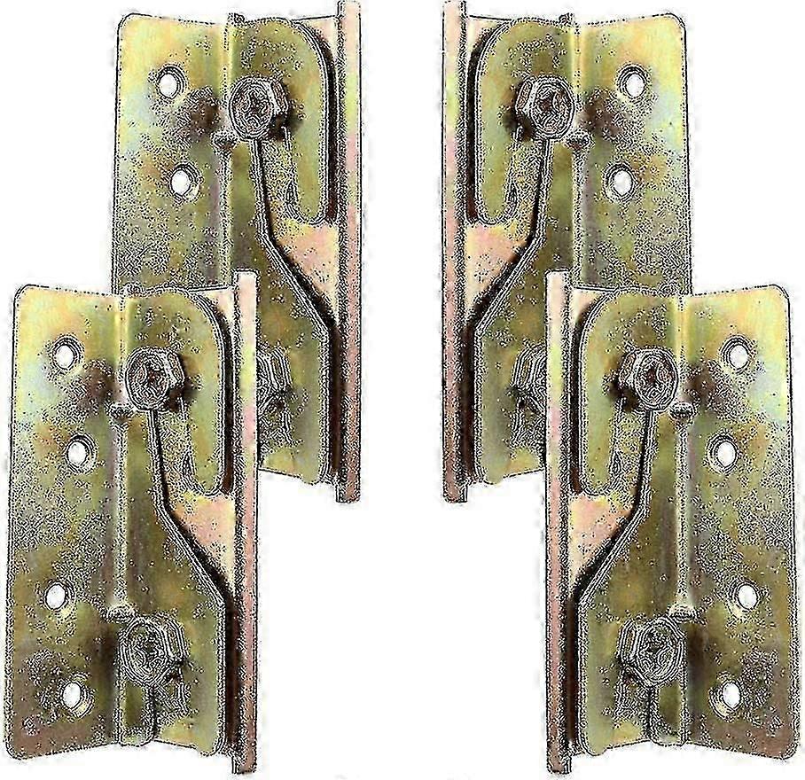 Conjunto de 4 suportes de montagem de trilho de leito sem arbustão resistentes à ferrugem resistente ao serviço pesado com parafusos