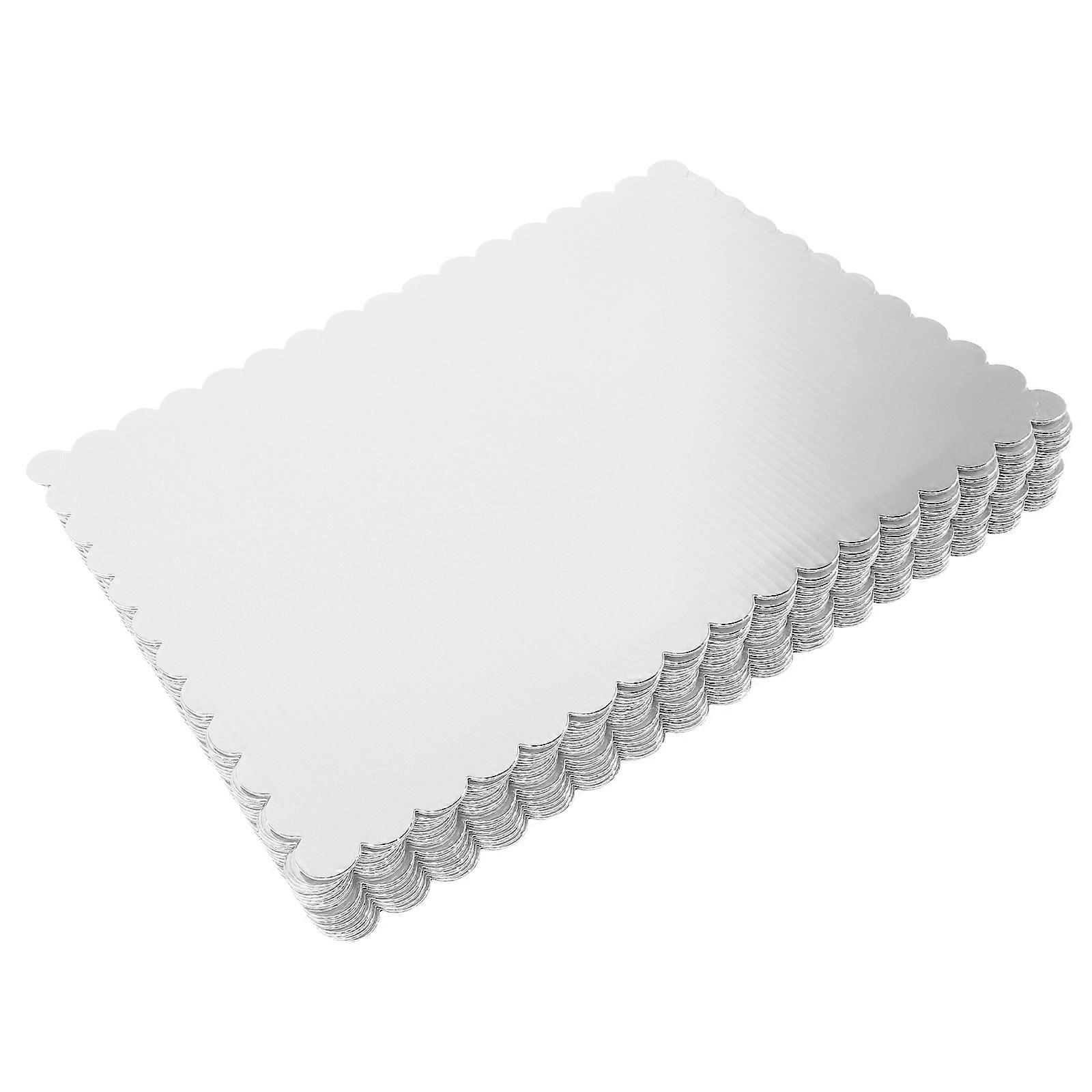 Cake Cardboard Base for Baking Use 20Pcs White Corrugated Wave Edge Cake Board