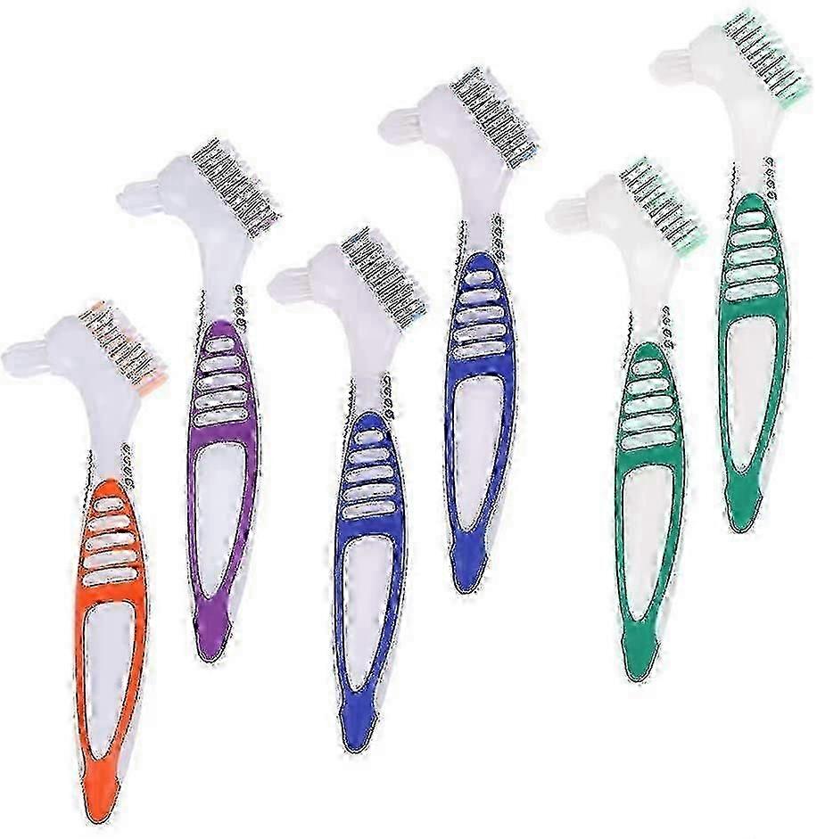 6pcs Denture Cleaning Brush, Premium Denture Cleaner