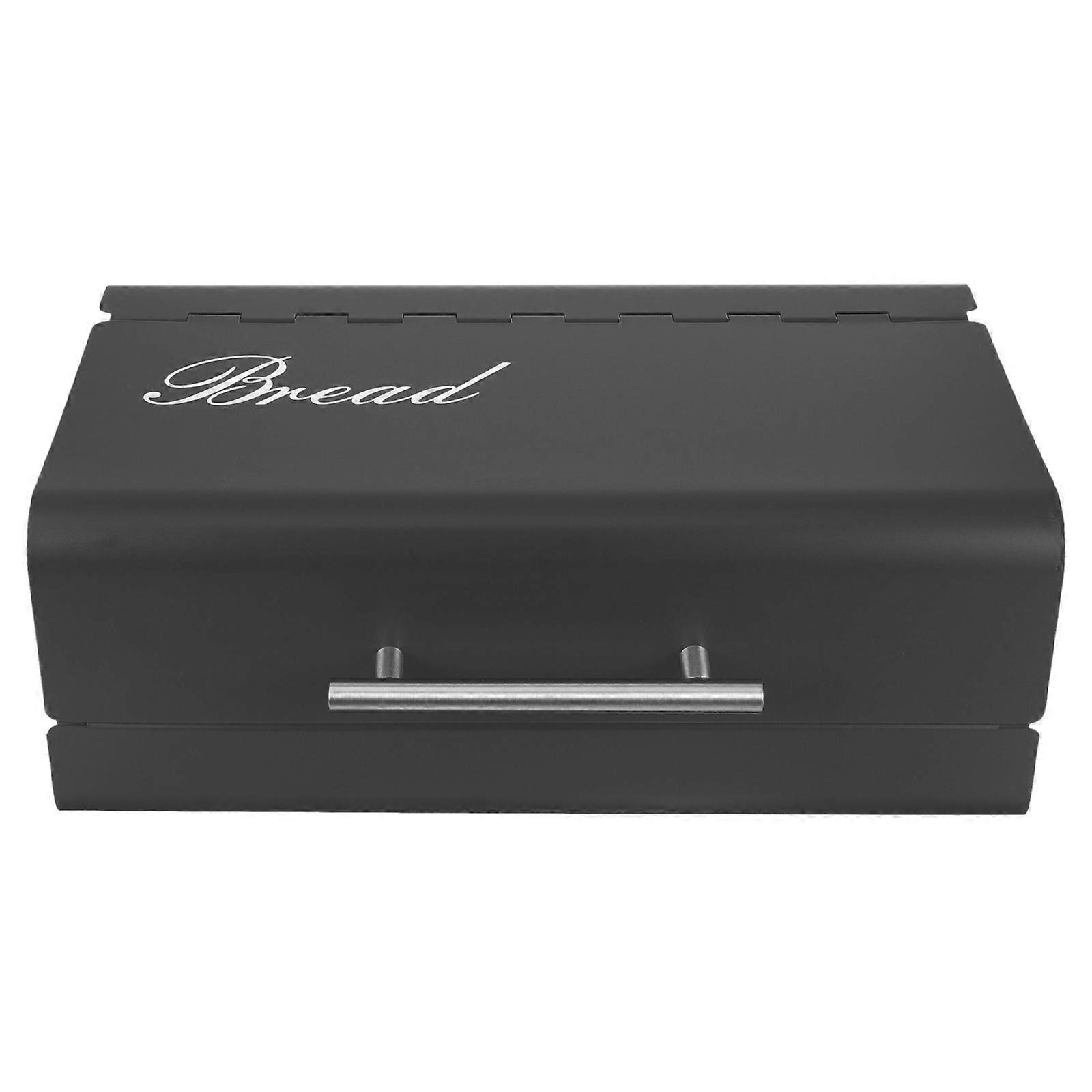 Practical Design Bread Box For Baking Room Airtight Protection Multiple Uses In Black 1Pack